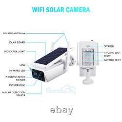 2X Home Security Camera Outdoor Solar Battery Powered Wireless Wifi Night Vision