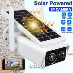 2X Home Security Wifi Camera Outdoor Solar Battery Powered Wireless Night Vision