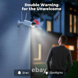 2X Reolink 5MP 2.4/5 GHz WiFi Home Security Camera Zoom Outdoor Spotlight 511WA