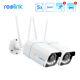 2x Reolink 5mp Wifi Home Security Camera Outdoor Zoom Human Car Detection 511wa