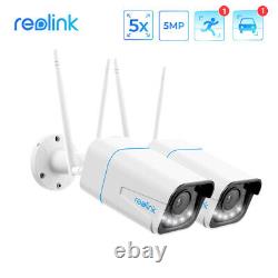2X Reolink 5MP WiFi Home Security Camera Outdoor Zoom Human Car Detection 511WA