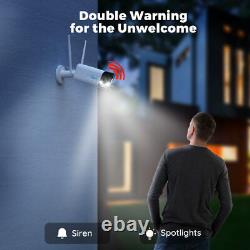 2X Reolink 5MP WiFi Home Security Camera Outdoor Zoom Human Car Detection 511WA