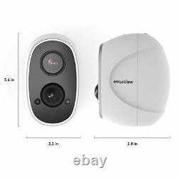 2 Camera HD 1080P Wireless Security Wifi IP Outdoor Rechargeable Battery Powered