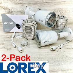 2 Lorex 8MP Smart 4K Ultra Deterrence Night Vision Security Video Camera E892AB