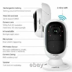 2-Set 1080P Security Camera Rechargeable Battery Powered Outdoor Reolink Argus 2