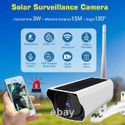 2 Set HD 1080P Wireless Solar Power WiFi Outdoor Home Security IP Camera+Battery