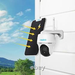 2-Set Wireless Pan/Tilt Smart WiFi Battery Camera 1080p HD Argus PT +Solar Panel