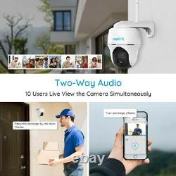 2-Set Wireless Pan/Tilt Smart WiFi Battery Camera 1080p HD Argus PT +Solar Panel