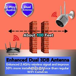 2 Way Audio Wireless 3MP Home Security System Network CCTV WIFI Camera 1TB HDD