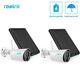 2set Wireless Wire-free Security Camera Hd 1080p Reolink Argus Eco & Solar Panel