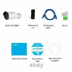 2x 5MP PoE IP Security Camera Surveillance Video Waterproof SD Card Slot RLC-410