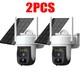 2x Camaras De Seguridad Para Exterior Solar Wifi Inalambrica Con Vision Nocturna