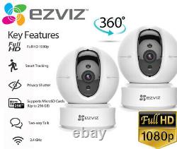 2x EZVIZ 1080p Indoor Pan/Tilt WIFI Security Camera, 360° Full 2-Way Talk C6CN