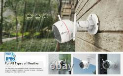 2x EZVIZ 1080p Outdoor WiFi Camera Weatherproof Smart Motion Detection C3WN