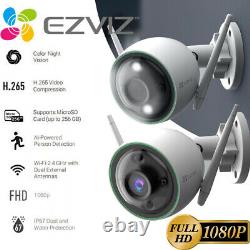 2x EZVIZ Outdoor Security Camera WIFI 1080P Smart Colored Night Vision C3N