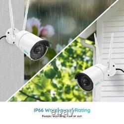 2x Reolink 4MP WiFi IP Security Camera 2.4/5G Dual Band Outdoor Audio RLC-410W