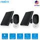 2x Wireless Wifi Ip Camera Hd 1080p Rechargeable Reolink Argus Pro + Solar Panel