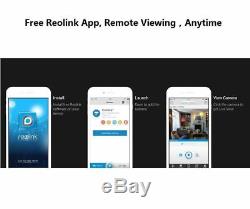2x Wireless WiFi IP Camera HD 1080P Rechargeable Reolink Argus Pro + Solar Panel