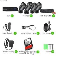 3000TVL Home Security System Surveillance DVR Camera Kits, 4pcs Wired 5MP PoE
