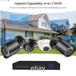 3000TVL Home Security System Surveillance DVR Camera Kits, 4pcs Wired 5MP PoE
