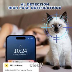 360° Garage Lamp Bulb Camera Wi-Fi Wireless Smart Home Security IR Night Light