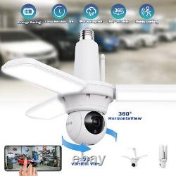 360° Garage Lamp Bulb Camera Wi-Fi Wireless Smart Home Security IR Night Light