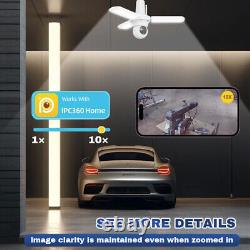 360° Garage Lamp Bulb Camera Wi-Fi Wireless Smart Home Security IR Night Light