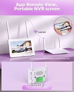 360°PTZ Wireless Home Security Camera System Outdoor With 7Monitor Night Vision