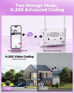 360°PTZ Wireless Home Security Camera System Outdoor With 7Monitor Night Vision