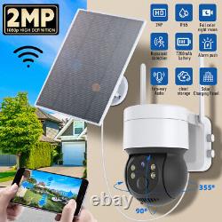 360 Wireless Security Camera PTZ WiFi IP Solar Battery Powered CCTV Home Outdoor