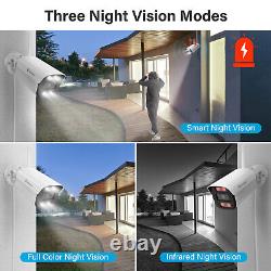 3K Home Security Camera System Wireless With 12''Monitor 5MP Surveillance Camera