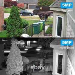 3K Home Security Camera System Wireless With 12''Monitor 5MP Surveillance Camera