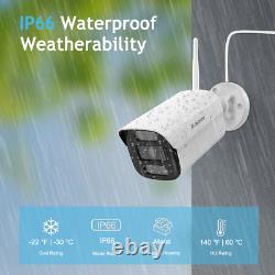 3K Home Security Camera System Wireless With 12''Monitor 5MP Surveillance Camera