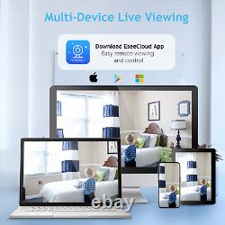 3K Home Security Camera System Wireless With 12''Monitor 5MP Surveillance Camera