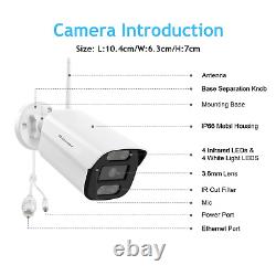 3K Home Security Camera System Wireless With 12''Monitor 5MP Surveillance Camera
