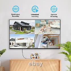 3K Home Security Camera System Wireless With 12''Monitor 5MP Surveillance Camera