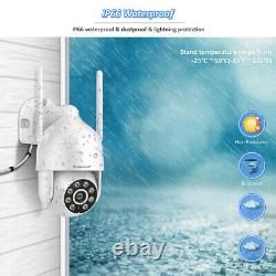 3MP PTZ Outdoor Wireless Security Camera System Home 8CH 10inch Wifi Monitor NVR