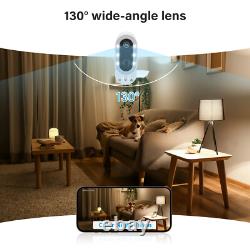 3MP Solar Home Security Camera Battery Powered 2.4G WIFI Audio Night Vision