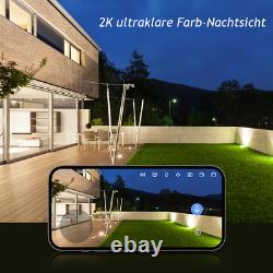 3MP Solar Home Security Camera Battery Powered 2.4G WIFI Audio Night Vision