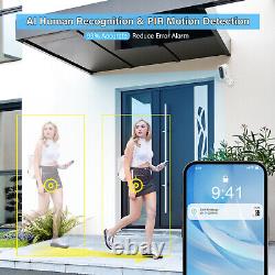 3MP Solar Home Security Camera Battery Powered 2.4G WIFI Audio Night Vision