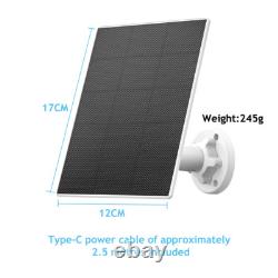 3MP Solar Home Security Camera Battery Powered 2.4G WIFI Audio Night Vision