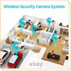 3MP Wireless Audio Home Outdoor CCTV Security Camera System 8CH WIFI NVR 1TB Kit