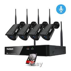 3MP Wireless Audio Home Outdoor CCTV Security Camera System 8CH WIFI NVR Lot