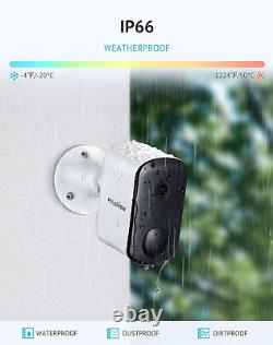 3MP Wireless Camera for Home/Outdoor Security (2 Pack), 2K Battery Powered Wifi
