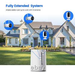 3MP Wireless Home Security Camera System Outdoor Wifi Solar Camera Night Vision
