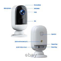 3MP Wireless Home Security Camera System Outdoor Wifi Solar Camera Night Vision