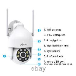 3MP Wireless PTZ Security Camera System Outdoor WIFI Audio CCTV 12''Monitor 1TB