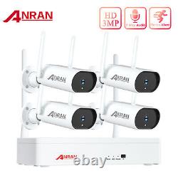 3MP Wireless Security Camera System Audio CCTV Outdoor Home WIFI NVR 8CH 1TB HDD