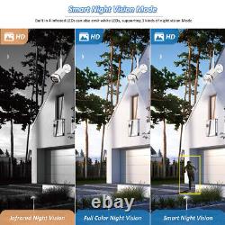3MP Wireless Security Camera System Outdoor Wifi 8CH NVR 1TB Hard Drive Home Set