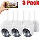 3pack Iegeek Outdoor Wireless Security Camera Home Wifi Battery Ptz Cctv System